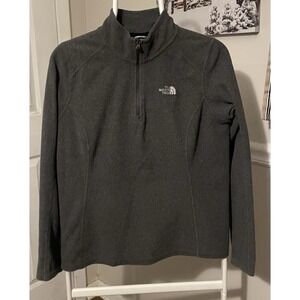 THE NORTH FACE Women's Gray 1/4 Zip Lightweight Fleece Jacket, Size M/M